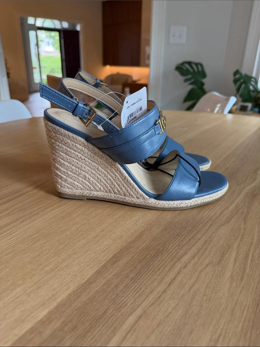 Liz Claiborne LC Amaro Espadrille Wedge Sandals Blue Size 11 M NWT